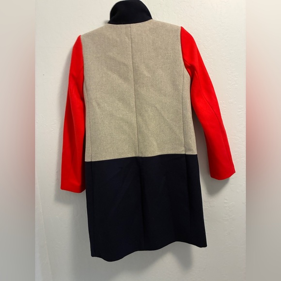 J. Crew Colorblock Funnelneck Wool Blend Coat - Picture 7 of 11
